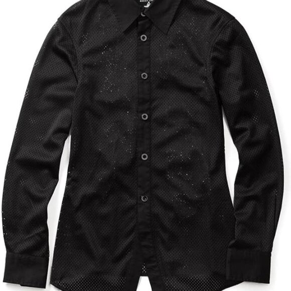 Mariko Mesh Button-up Shirt - Picture 2 of 6